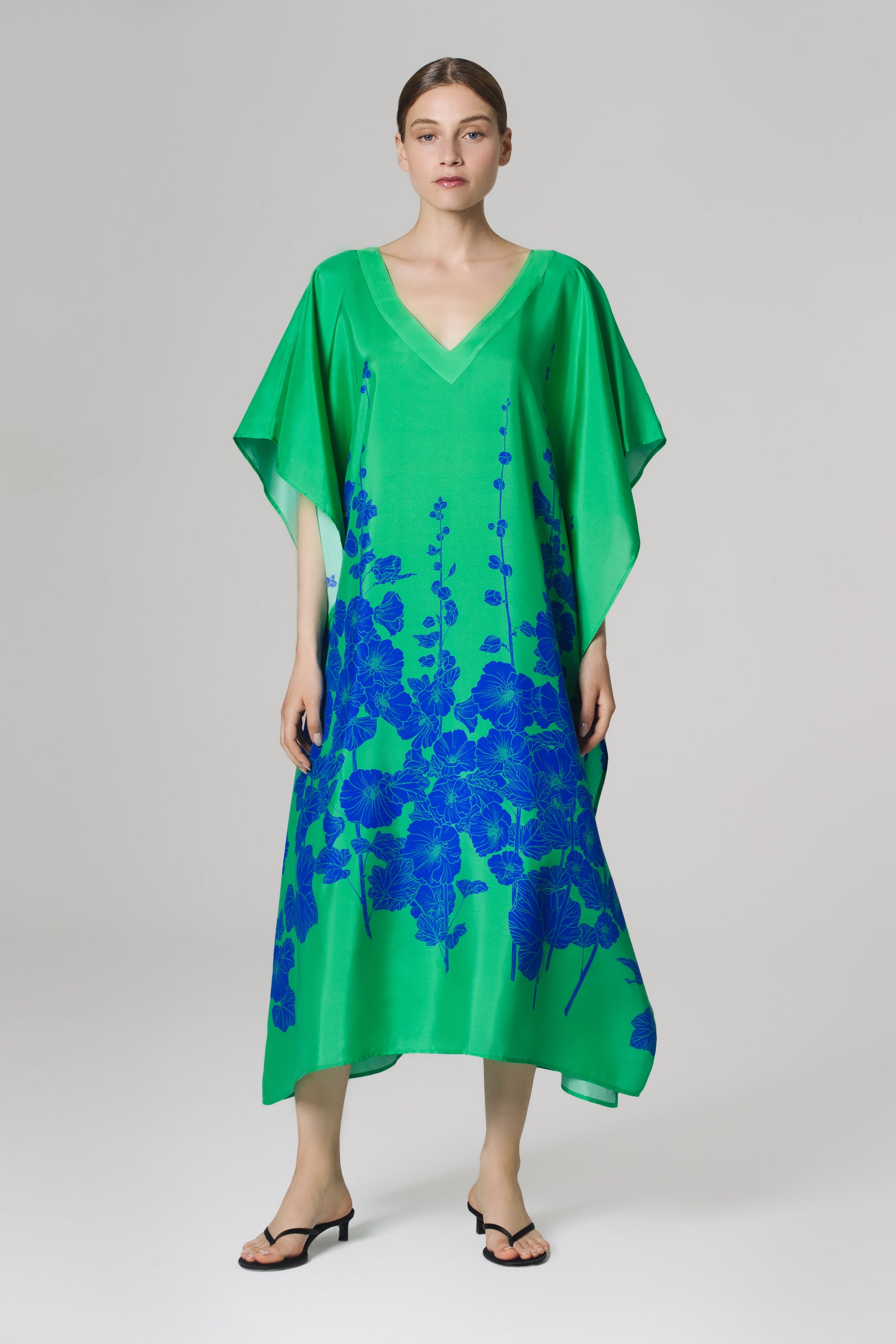 Frida Hollyhocks Green