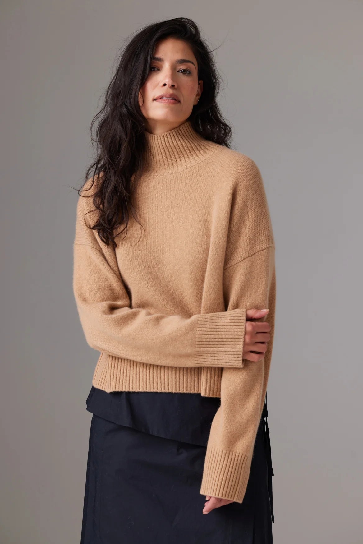 Chunky Carmen funnel neck
