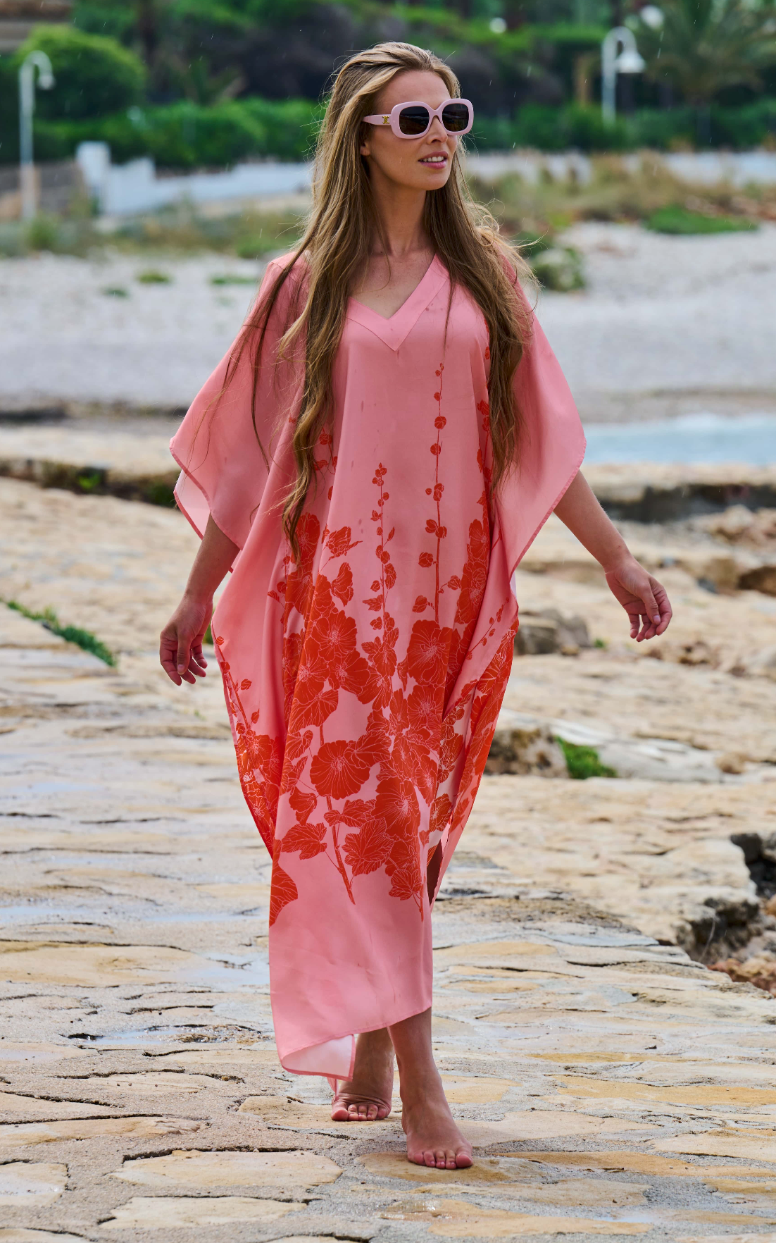 Frida Hollyhocks Pink